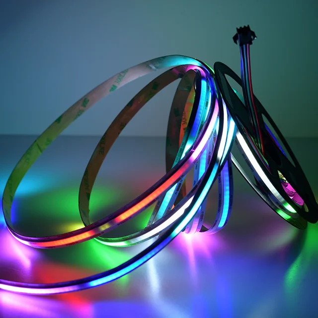 Magic Dream Color FCOB 5V 12V 24V WS2812b SK6812 WS2811Dam Type Addressable RGB RGBW RGBIC COB LED Strip Light