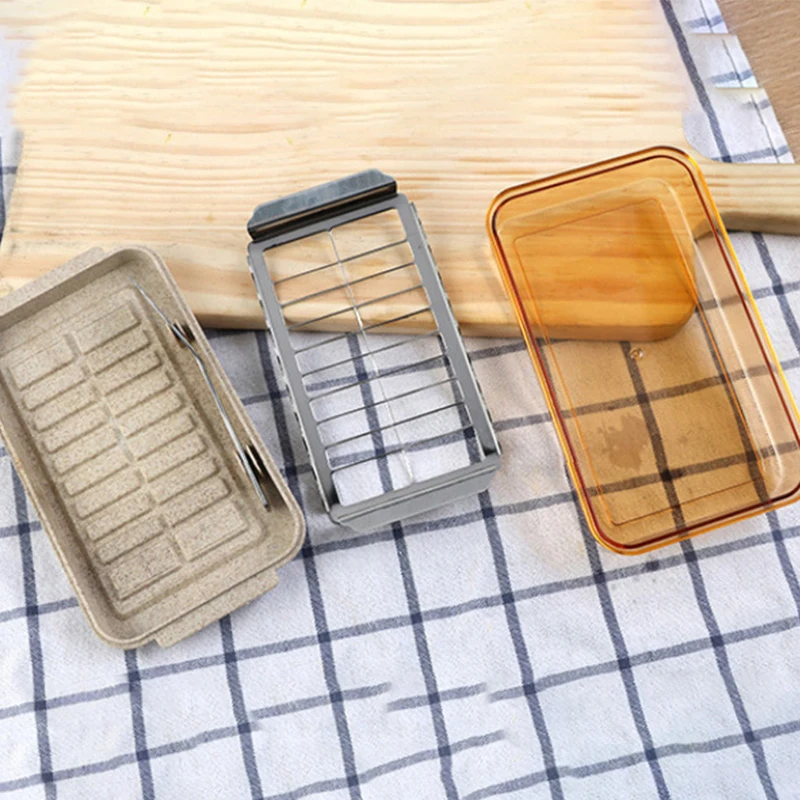 LMK131 Butter Cutting Storage Box Baking Tools Plastic Butter Dish Kitchen  Cheese Storage Cartridge