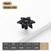 7161-Hexagonal leaves Black