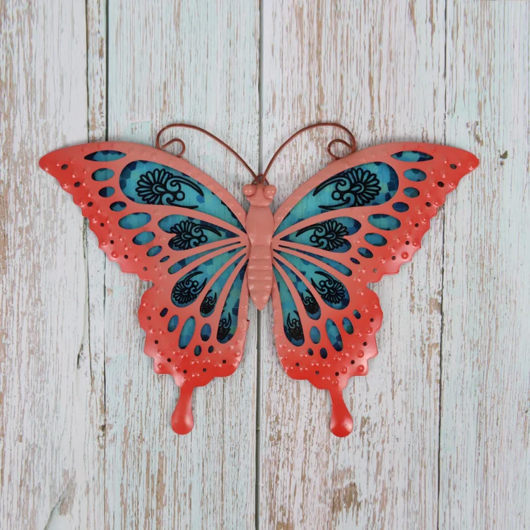 Glass Spring Butterfly Wall Art Metal Butterflies Farm Animals Wall Art For 