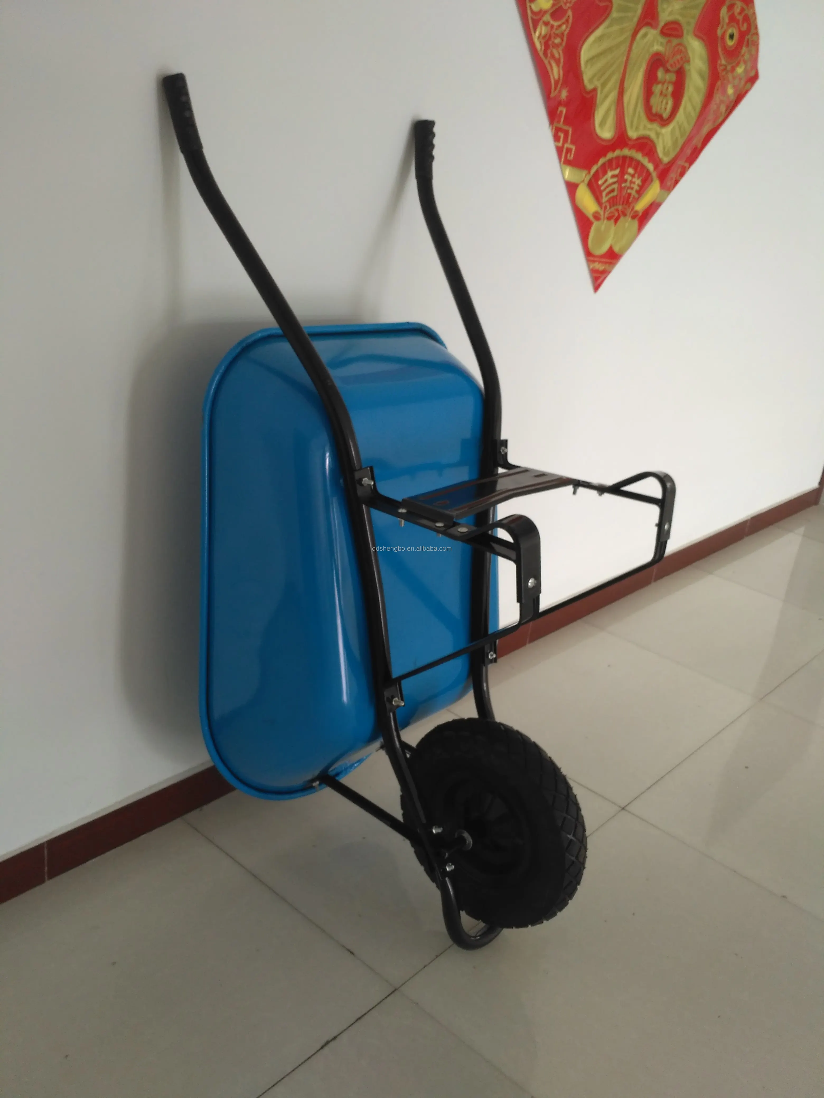 Blue Color Wheel Barrow Wheelbarrow For Transport Of Goods Metal ...