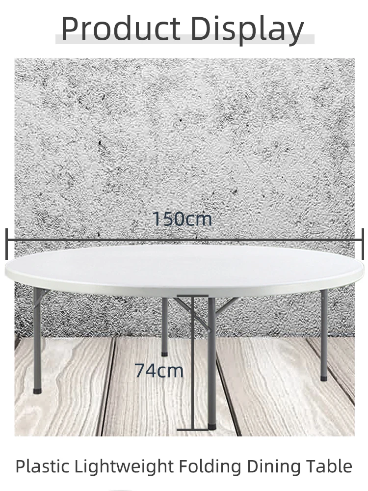 Outdoor Plastic Hdpe 8 Seater Dining Table Cheap Round Light Table ...