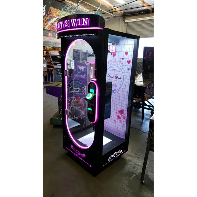 Pink Date Cutter Gift Games Scissors Machine Doll Game Pink Date Unterhaltungs Automat Jumbo Plush Claw Crane Machine