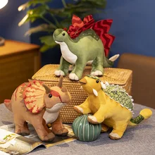 Simulated Jurassic Dinosaur Doll Tyrannosaurus Rex Plush Toy Triceratops Boy Doll Children's Gift