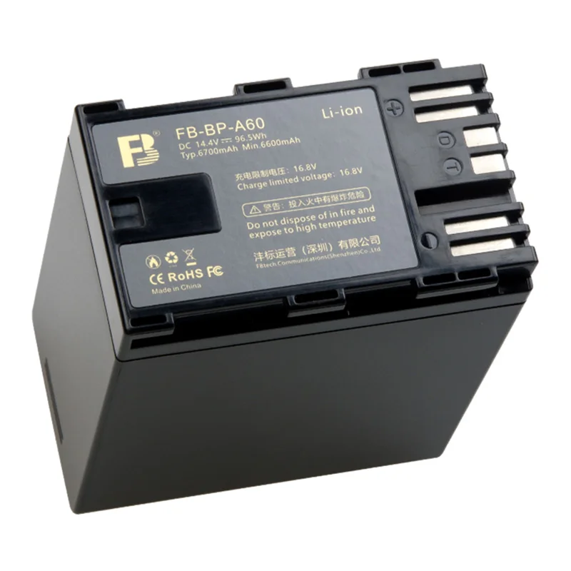 FB BP-A60 14.4V 6700mAh リチウムイオンバッテリー - Canon EOS用