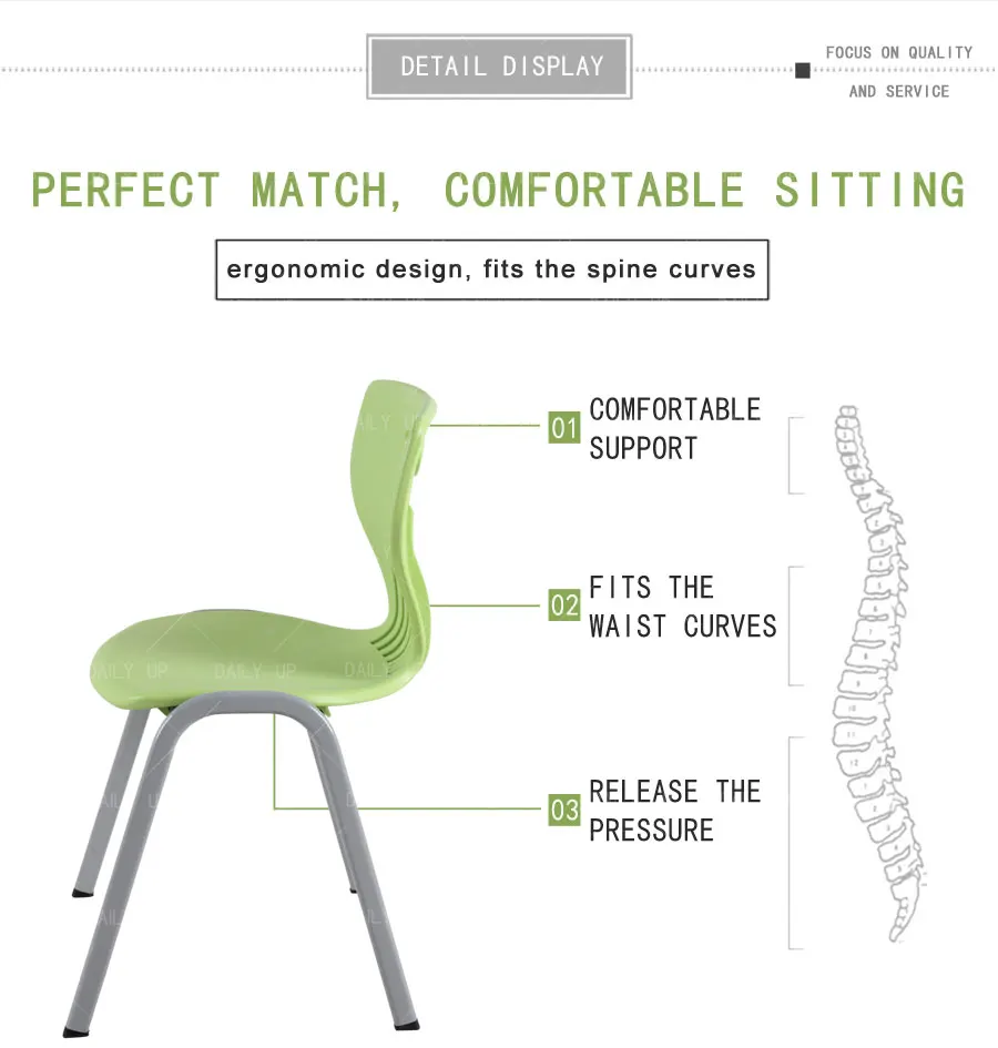 Stackable School Study Chair Student Classroom Training Chair Reading Room Library Chair For Meeting Conference College