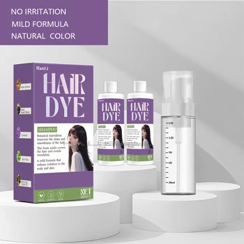 OEM Professional Salon Hair Color Dye Shampoo Unisex Permanent Black Bubble Shampoo at Low Price