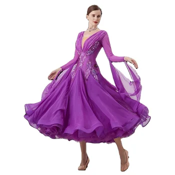 B-22284 Custom New International Standard Ballroom Dance Dress High ...