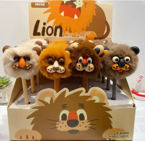 Penna gel cartoon simpatica con espressione divertente e inchiostro_voghion.com
