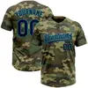 Camouflageteal Green and Navy Blue