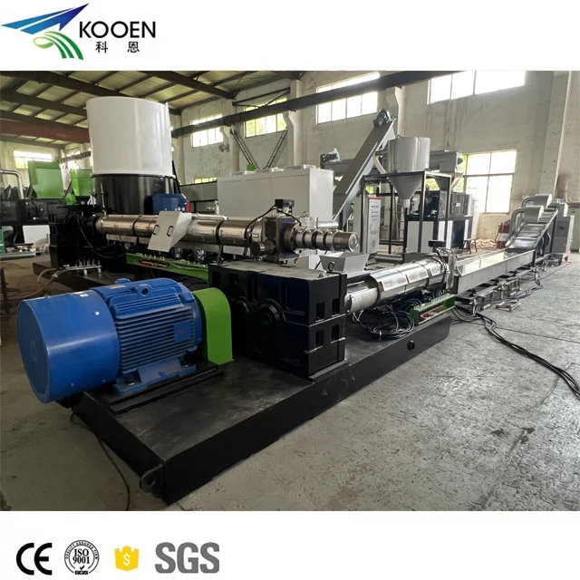 Small Scale Plastic Granulating Pelletizing Machine for Recycling PE PP Dirty Flakes to Recycled Pellets
