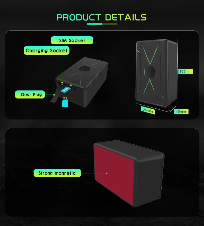 Yuntrack CJGPS 24000Mah CJ280 4G Auto Electronics No Simcard Need 3 Year Mini Global Real GPS Car Tracker with One Year Battery