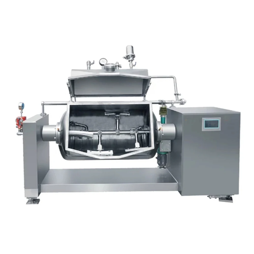 Автоматический вакуумный горшок для сэндвичей с паровым подогревом и перемешиванием горизонтальной