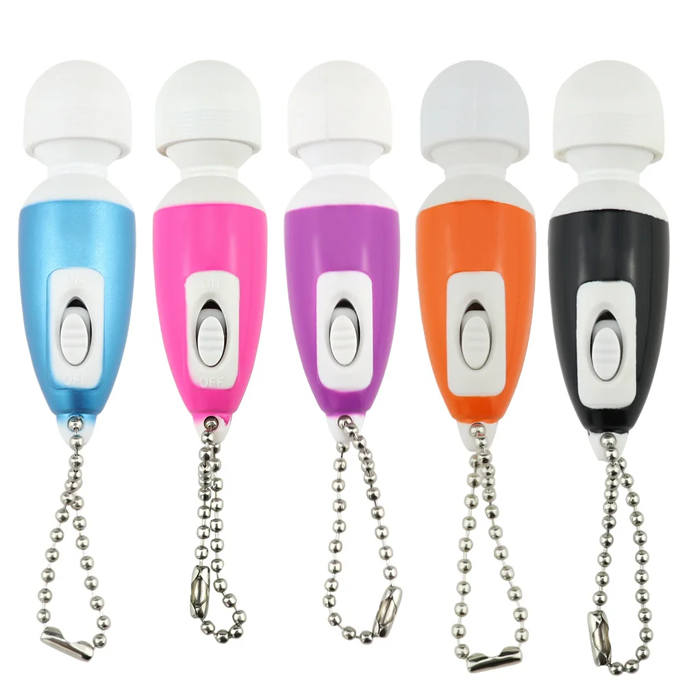 Mini Pink AV Wand Vibrator Full Body Massager Keychain Pocket Handheld Sex  Toy for Women Japan AV Vibrator