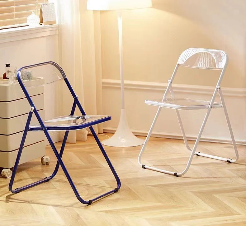 Popular Style Modern Living Home Meeting Bedroom Hotel Folding chair Antique Acrylic Folding Furnishings Chair