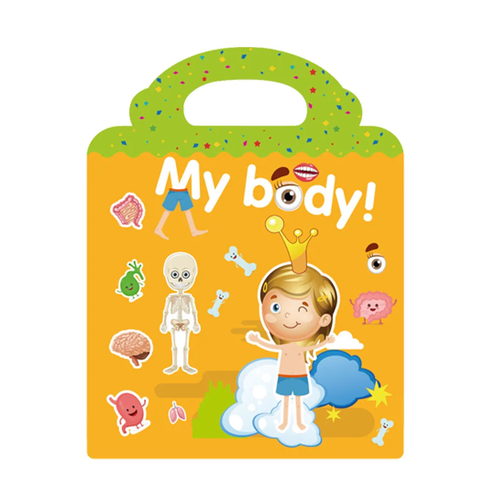 Недорогие Заводские персонализированные Мультяшные наклейки наряжаться забавное тело Детские сцены для занятий