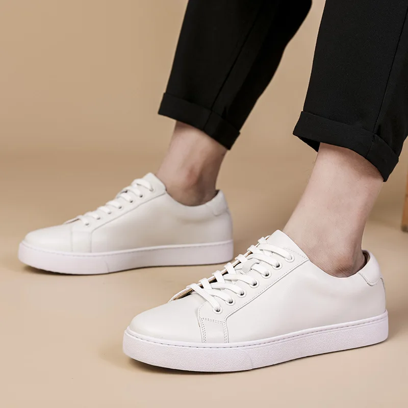 Sh11622a Real Leather Mens Shoes Sneakers 2023 Quality White Shoes Men Sneaker Buy White Shoes