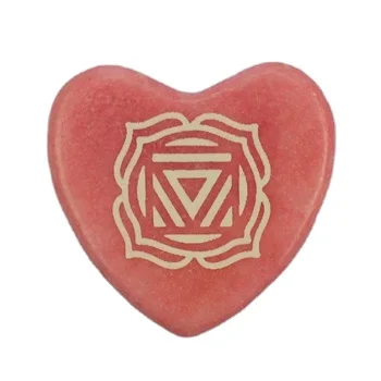 Natural Chakra heart Healing Stones Customizable Design Chakra Energy Marble Stone Crafts lower price