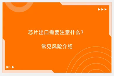 芯片出口需要注意什么？常见风险介绍