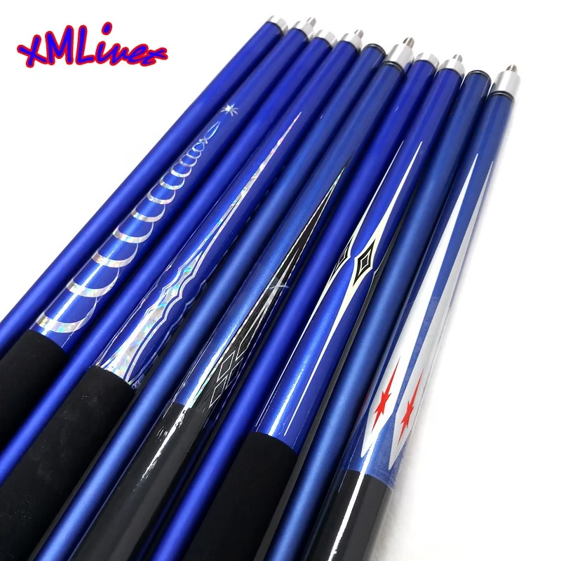 Xmlivetブルーカーボンファイバー13mmビリヤードプールキュー