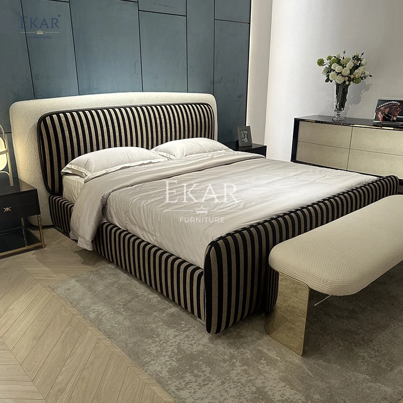 product new design luxury king size bed  designer bed   comfortable upholstered soft bed for elegant bedrooms-63