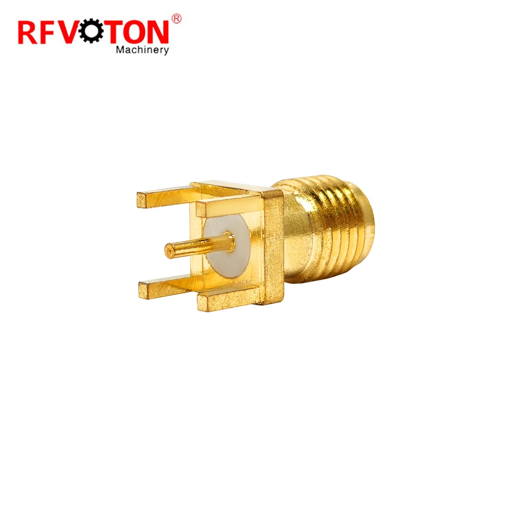 Factory Supply Sma Female Jack Hembra SocketR f Coaxial Pcb Panel Coax Coaxial  Cable Connector Converter Rohs in Stock