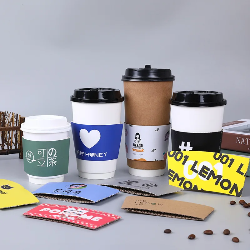 Customize Logo Design Printing Paper Cup 6 8 10 12 16 Oz Hot Coffee 