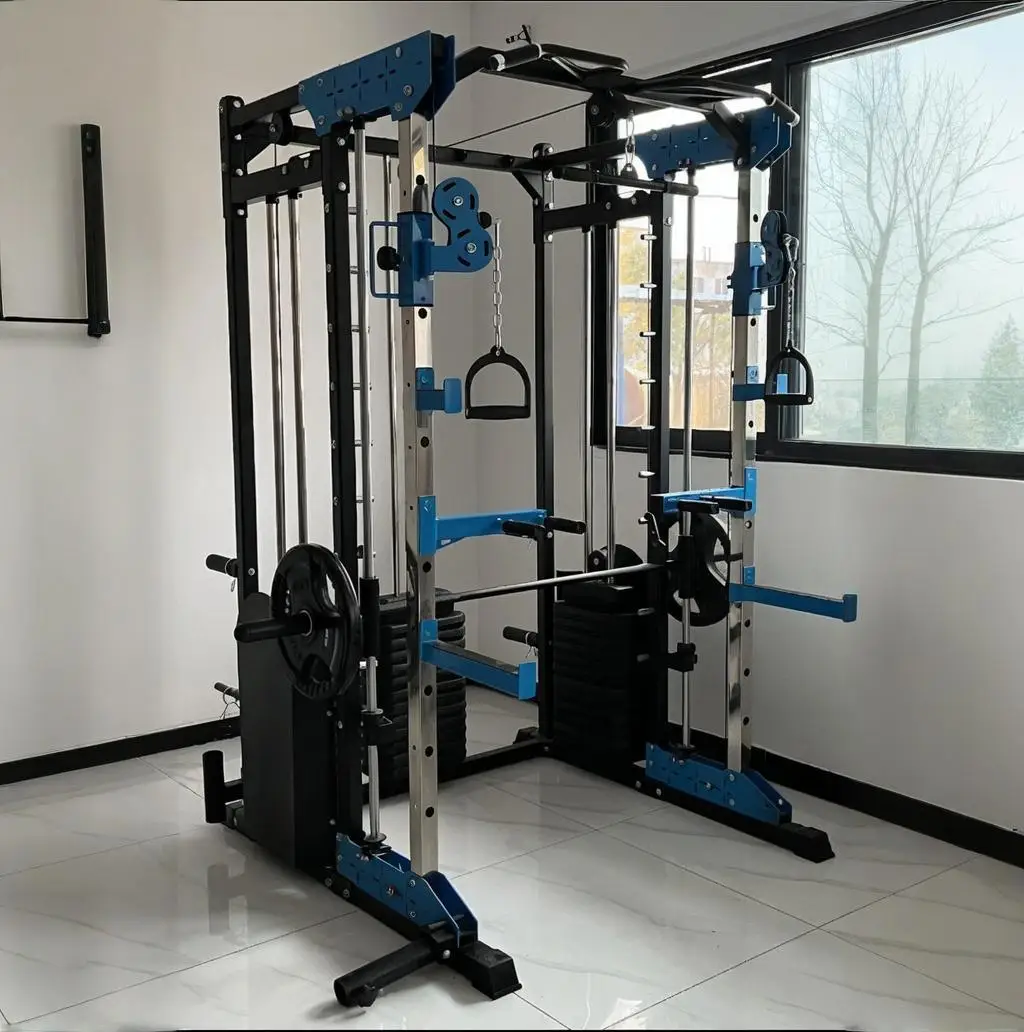 Gym Equipment Half Cage Power Rack Gym Multifunctional Commercial Smith Machine Frame Squat Trainer