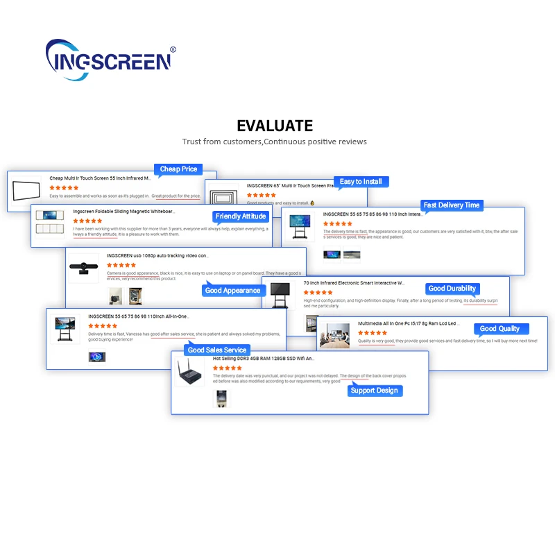 INGSCREEN 86 Inch Android Interactive LCD Advertising Digital Whiteboard Commercial Display 55 65 75 85 Inch Blackboard Teaching