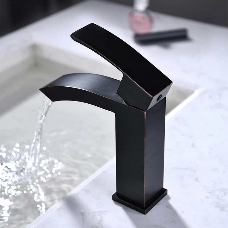 Grifo monomando para lavabo de baño cuadrado con función fría y caliente de acero inoxidable SUS 304 moderno