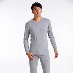 Wholesale Luxury Quality Combed Cotton Thermal Underwear Men O-Neck Long Johns Sport Suit Men Termica Round neck L XL XXL