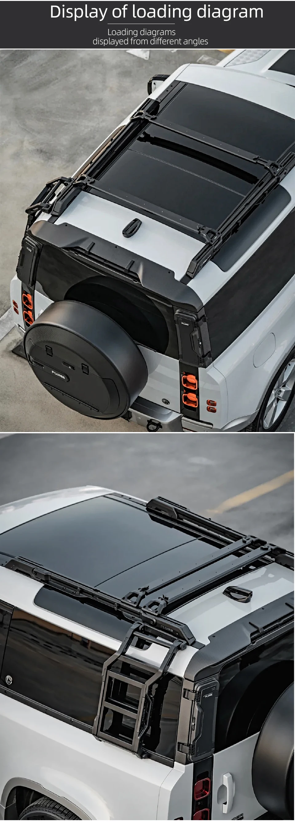 Spoiler Rack Plumb New For Defender 90 Modified Low Wind Noise Spoiler Slide Rail ...