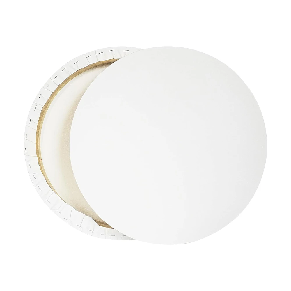 Blank Painting Canvas Panel 12inch 16inch 20inch 24inch Round Stretched Canvas for Painting