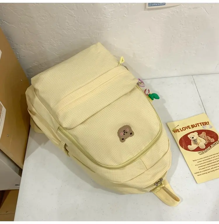 Modischer Cartoon Bär Schulrucksack Für Mädchen Mit Reißverschluss_voghion.com