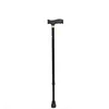 Bastón de paseo de una sola pata de aleación de aluminio [Negro]