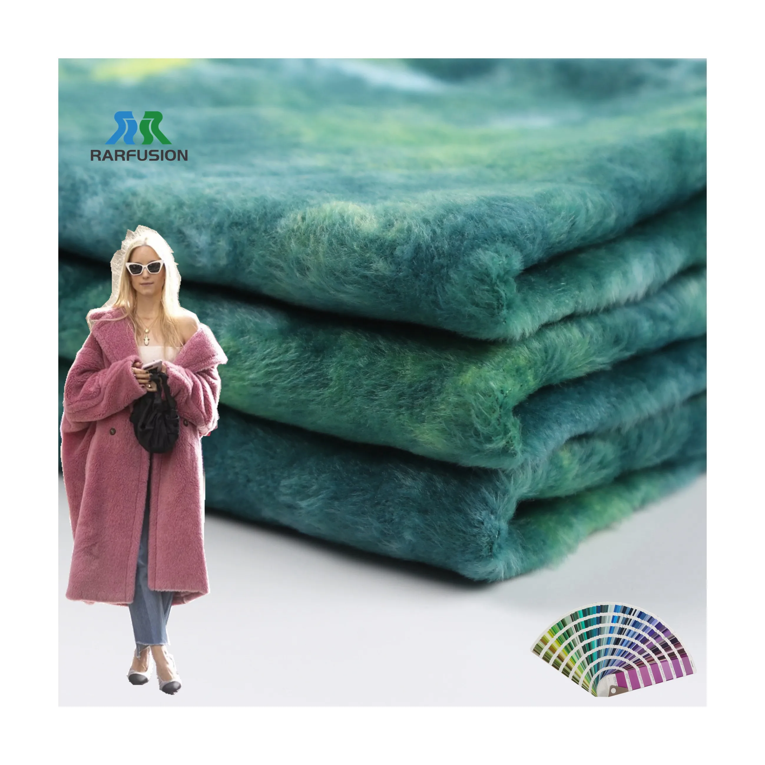 Custom 220Gsm 100% polyester fdy anti pill two side brush coral fleece printing flannel fleece fabric for blanket garment