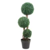 Artificial Triple Ball Boxwood Topiary Tree 90 cm