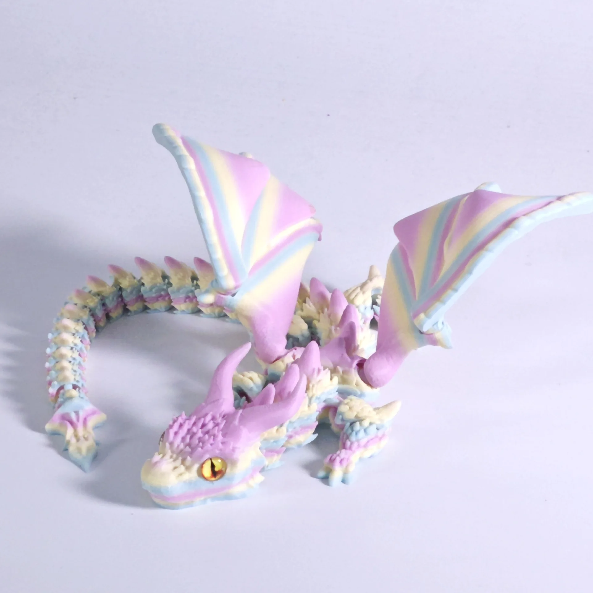 Exquisite 3d Printed Dragon with Movable Jointed Wings 3D Printed