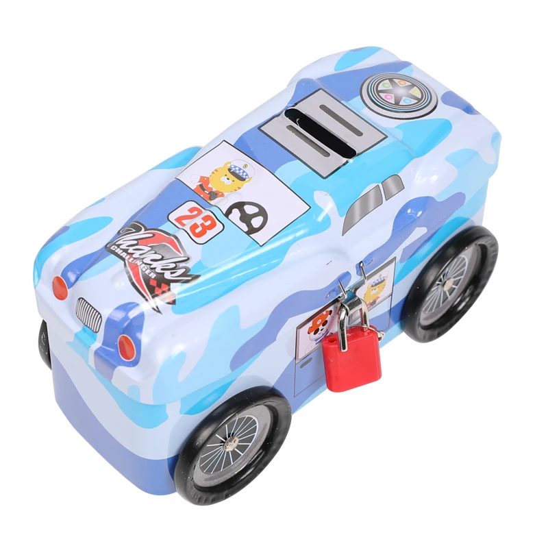 TOPSTHINK High Quality Children's Mini jeep Shaped Camouflage Money Box with Lock