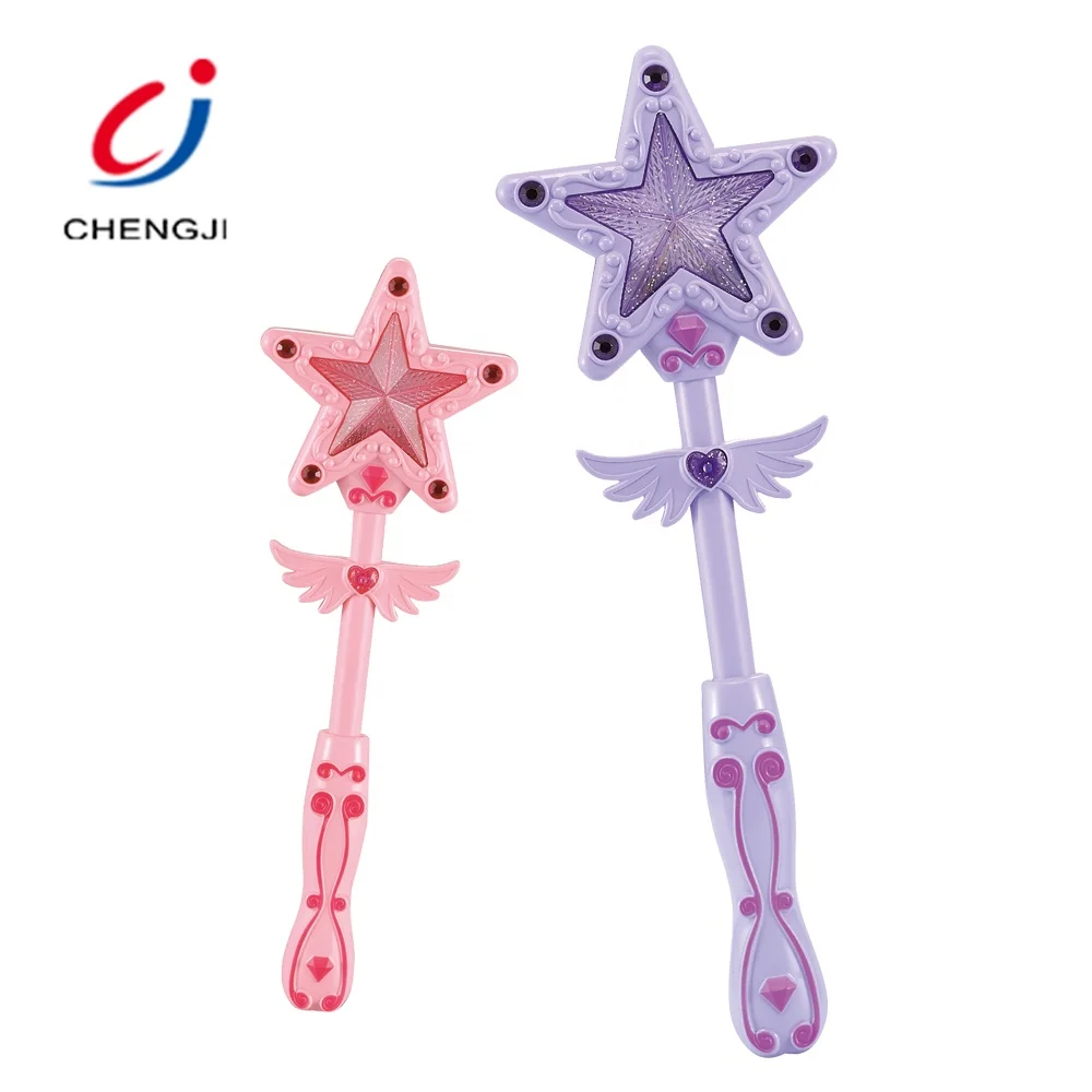 Недорогая игрушка с сенсорной функцией палочка со звуком розовая принцесса светящиеся палочки