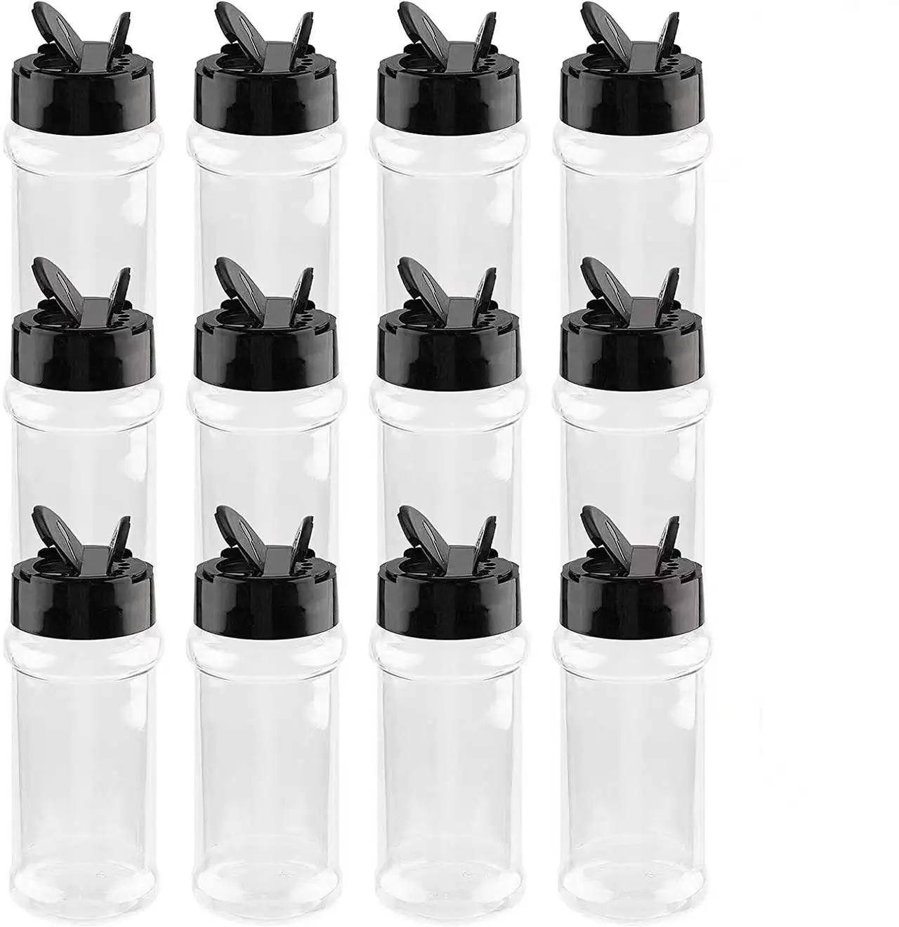 Bekith 20 Pack 4 Ounce Clear Plastic Storage Jars Containers with