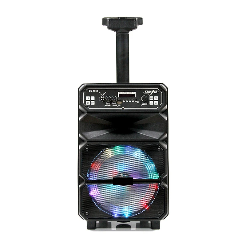 DS-1814 Outdoor Portable Speaker Best Bass Dj Speaker Bluetooth Subwoofer  Inch Trolley Speakers