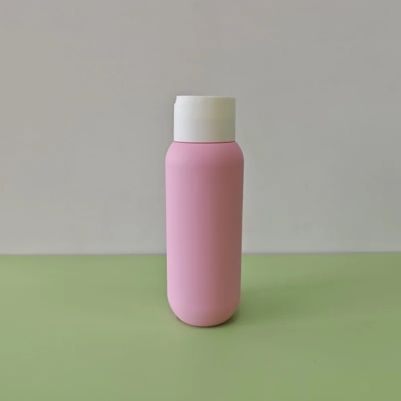 12oz HDPE Skin Care Cosmetics Packaging Plastic Squeeze Bottle With Disc Top Cap