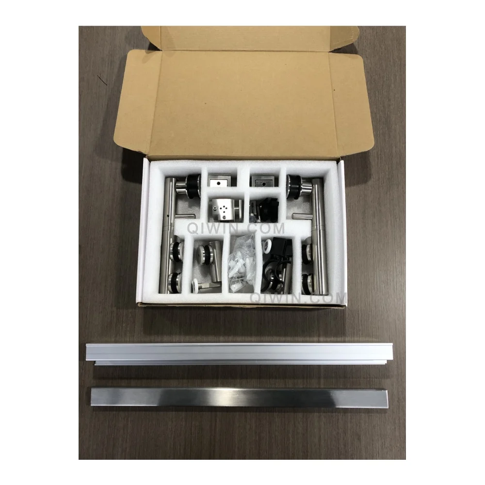 Corner Box Sliding Shower Room Enclosure  Kits Complete With L Shape Hardware with Room Saving and Easy Installation