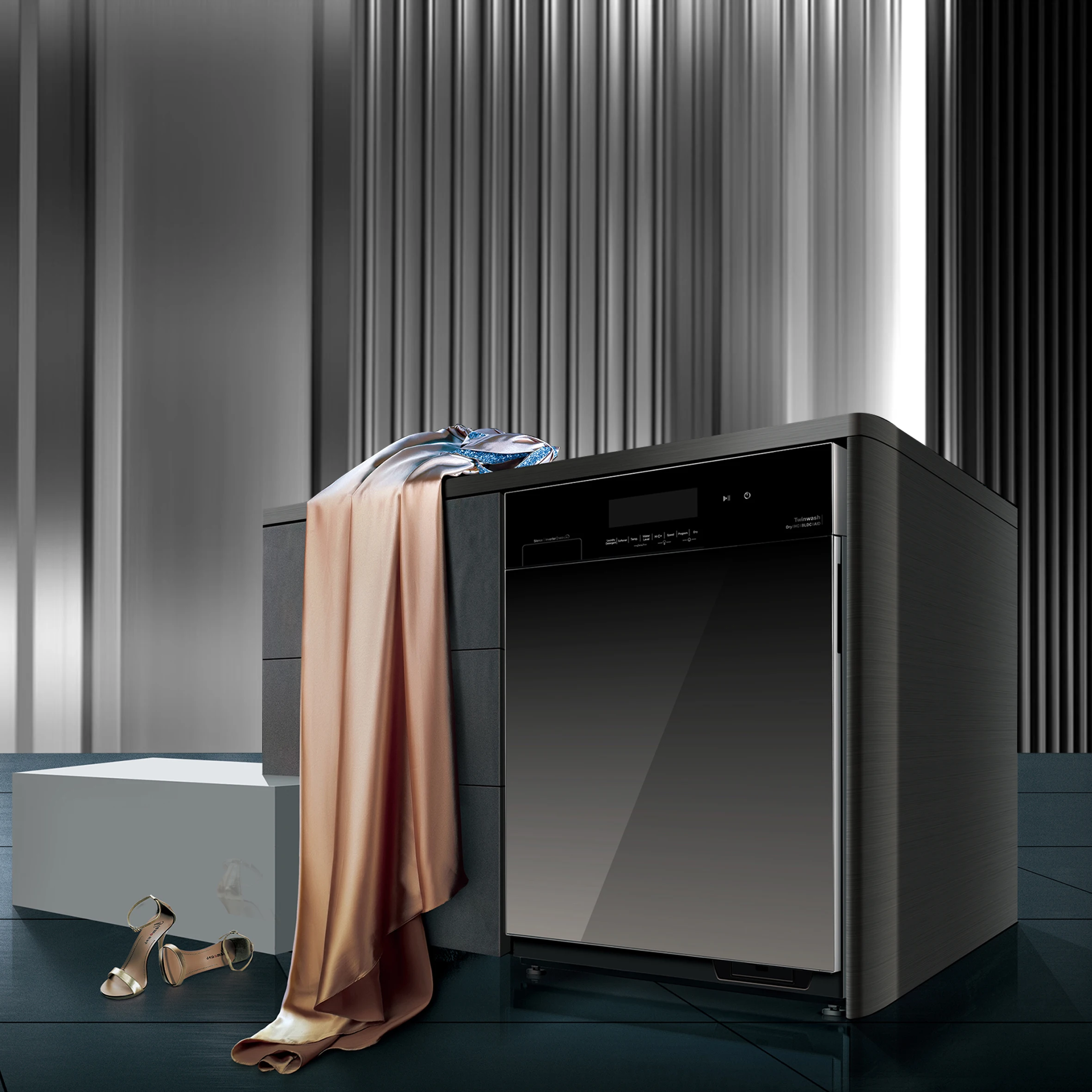 Smart Wifi Front Load Drum Washing and Drying Machine Drumi Mesin Cuci Londry Sederhana
