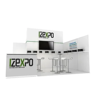 30MINS QUICK BUILD HIGH-END island trade show booth 3d models design portable trade show display
