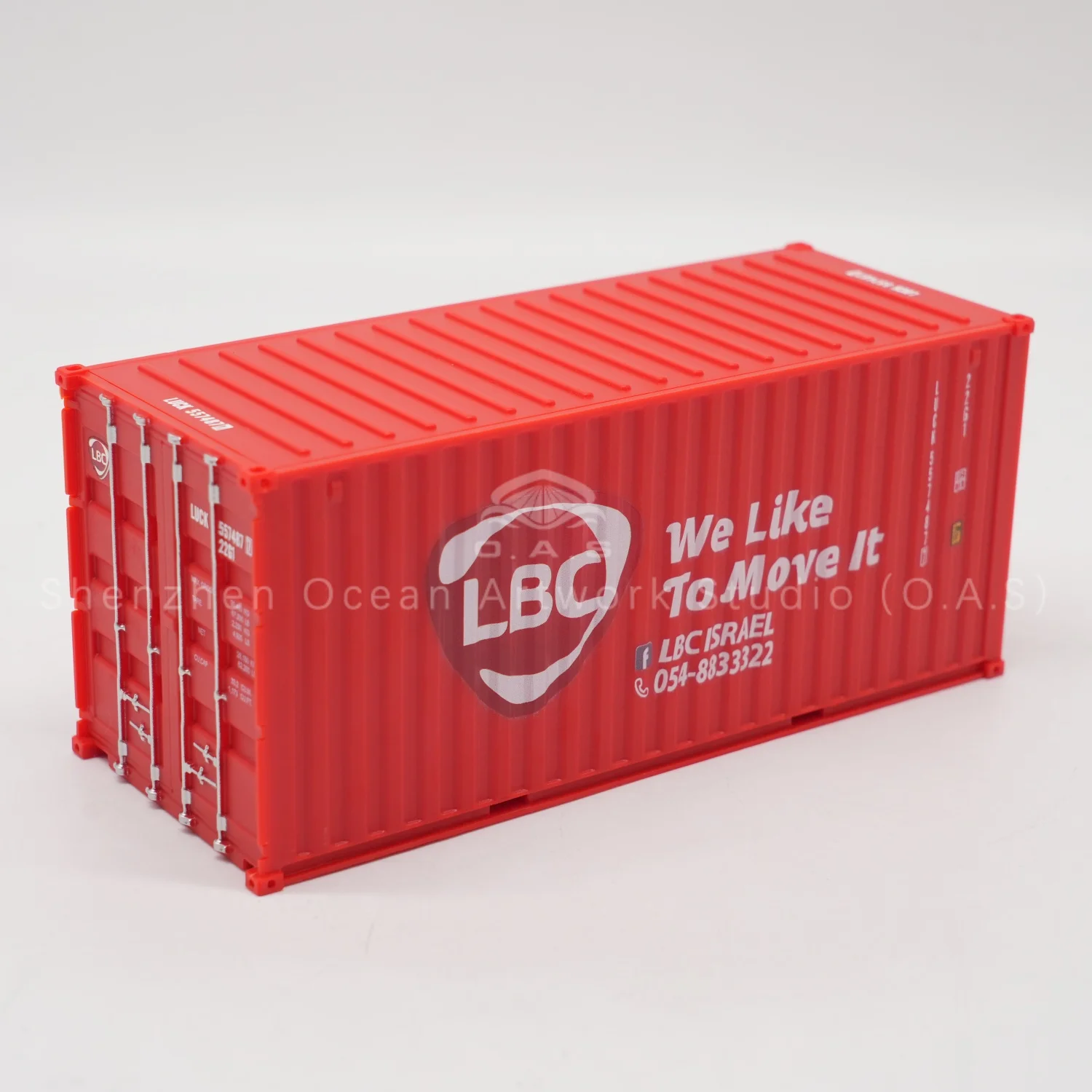 【L】O.A.S Container Model Factory 20GP Plastik håndværksskibsmodel i målestok 1:35 LBC Miniature Container Model