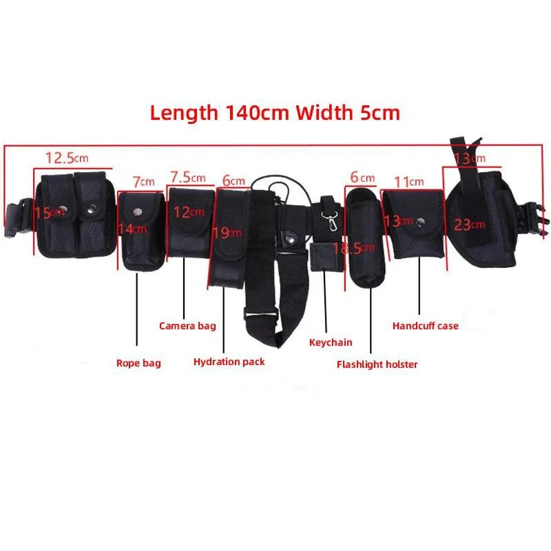 Adjustable Multi-functional Training Security Duty Belt Suitable for Outdoor Tactical Duty Missions Outdoor Tactical Belt Set