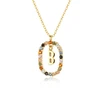 B gold neclace