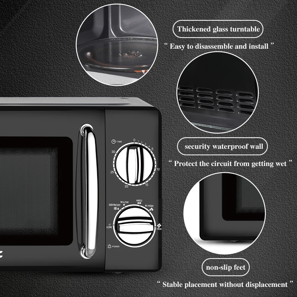 inteligente horno de microondas pequeños electrodomésticos comercial 24v  12v dc eléctrico incorporado mini solar de 2 niveles digital incorporado  retro parte hogar